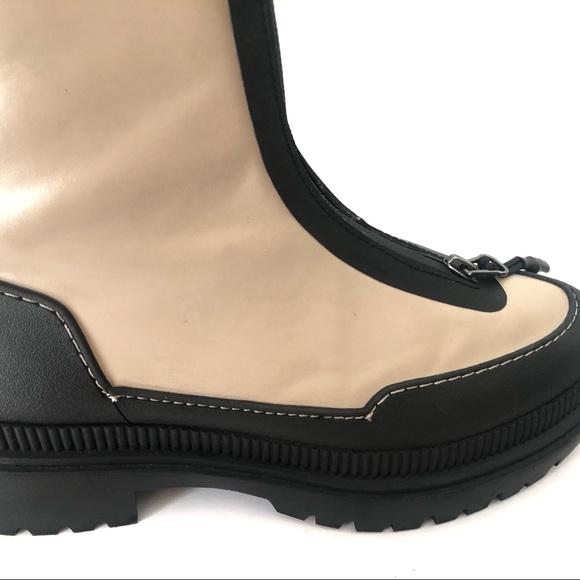 H&M Water Repellent Boots Light Beige/Black Size 38 - Picture 4 of 14